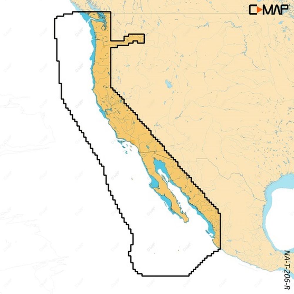 C-MAP Reveal X Coastal US West Coast and Baja microSD — 1