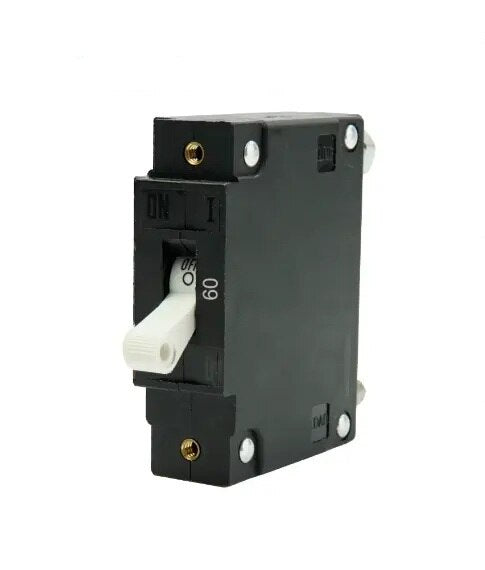 EGIS C Series White Toggle Panel Mount Circuit Breaker Single Pole  AC/DC 60 Amp Retail Pack