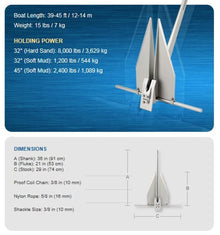 Fortress FX-23 15LB Anchor For 39-45ft Boats — 2