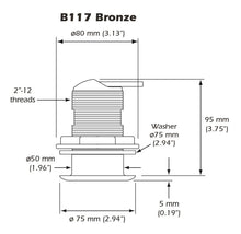 Furuno 520T-BLD Bronze Thru Hull B117 Depth/Temp 10-Pin — 2