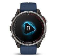 Garmin Quatix 8 47mm AMOLED Smartwatch Titanium Bezel Captain Blue Silicone Band — 7