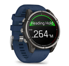 Garmin Quatix 8 47mm AMOLED Smartwatch Titanium Bezel Captain Blue Silicone Band — 10