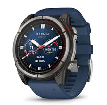 Garmin Quatix 8 51mm AMOLED Smartwatch Titanium Bezel Captain Blue Silicone Band — 1