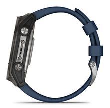 Garmin Quatix 8 51mm AMOLED Smartwatch Titanium Bezel Captain Blue Silicone Band — 3