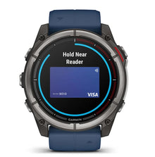 Garmin Quatix 8 51mm AMOLED Smartwatch Titanium Bezel Captain Blue Silicone Band — 6