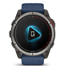 Garmin Quatix 8 51mm AMOLED Smartwatch Titanium Bezel Captain Blue Silicone Band — 7