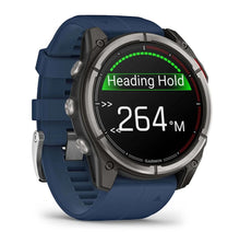 Garmin Quatix 8 51mm AMOLED Smartwatch Titanium Bezel Captain Blue Silicone Band — 10