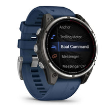 Garmin Quatix 8 Pro - 47mm AMOLED Smartwatch Titanium Bezel Captain Blue Silicone Band — 4