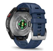 Garmin Quatix 8 Pro - 47mm AMOLED Smartwatch Titanium Bezel Captain Blue Silicone Band — 10