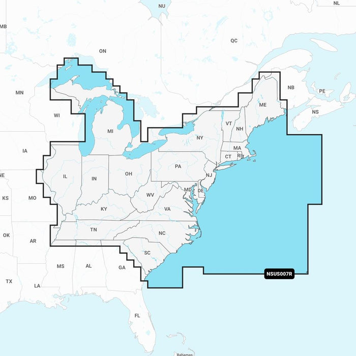 Garmin NSUS007R Navionics+ U.S. East microSD — 1
