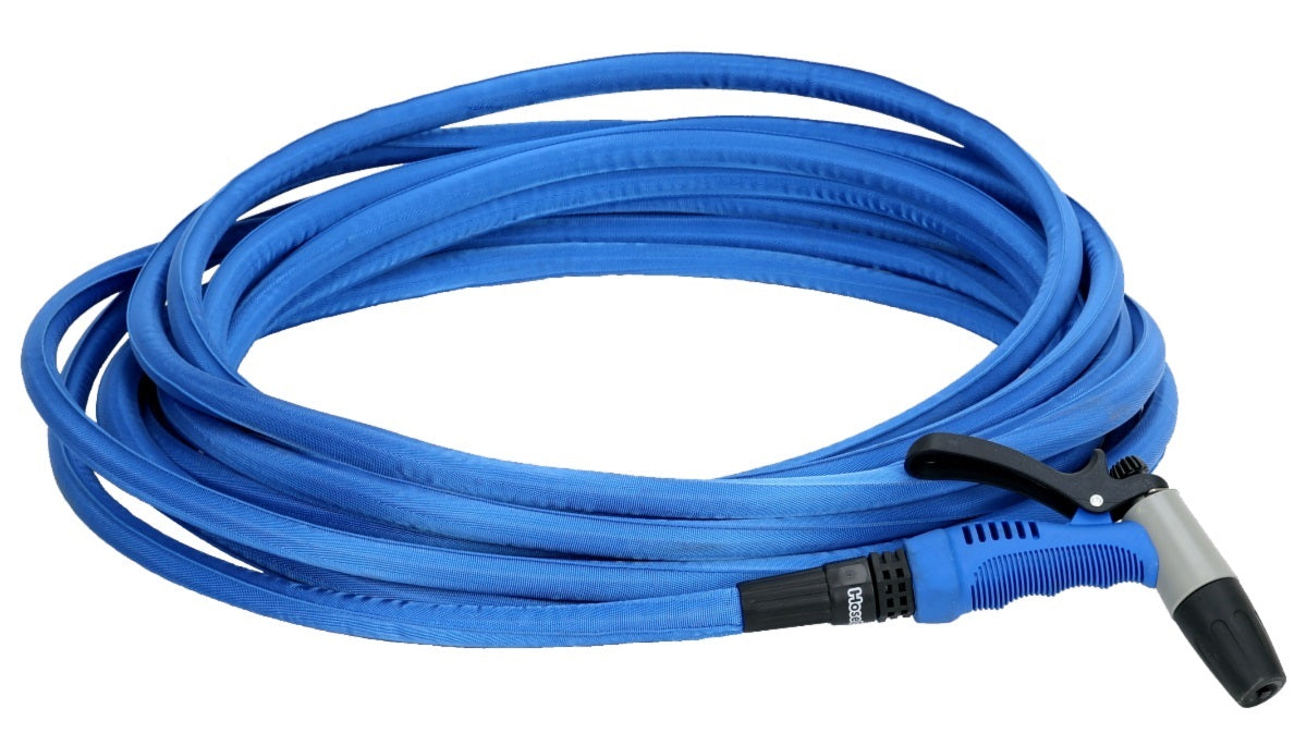 HoseCoil 25ft Blue Flexible Hose Kit with Rubber Tip Nozzle