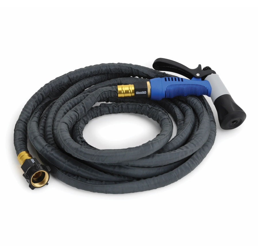 HoseCoil Stainlees Steel Pro 10ft Gray Hose Kit