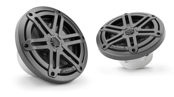 JL Audio M3 6.5in Coaxial Speakers Gray Sport Grille — 1