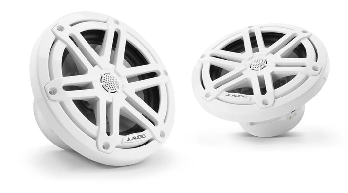 JL Audio M3 6.5in Coaxial Speakers White Sport Grille — 1