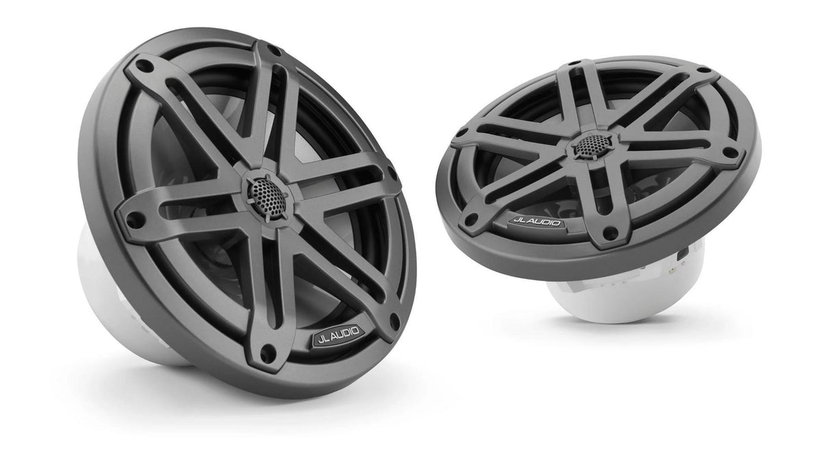 JL Audio M3 7.7in Coaxial Speakers Gray Sport Grille — 1