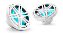 JL Audio M3 7.7in Coaxial Speakers White Sport Grille with RGB LED — 1