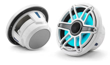 JL Audio M6 7.7in Coaxial Speakers White Sport Grille with RGB LED — 1