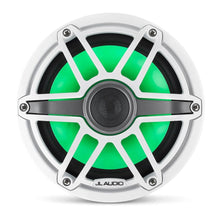 JL Audio M6 7.7in Coaxial Speakers White Sport Grille with RGB LED — 2