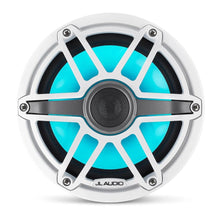 JL Audio M6 7.7in Coaxial Speakers White Sport Grille with RGB LED — 7