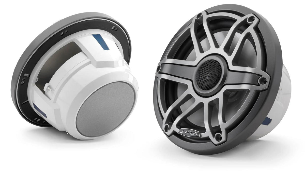 JL Audio M6 7.7in Coaxial Speakers Titanium Sport Grille — 1