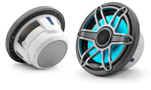 JL Audio M6 7.7in Coaxial Speakers Titanium Sport Grille with RGB LED — 1