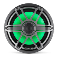 JL Audio M6 7.7in Coaxial Speakers Titanium Sport Grille with RGB LED — 7