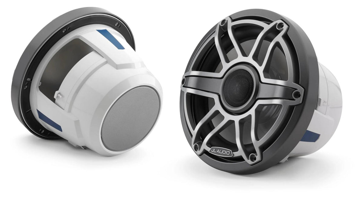 JL Audio M6 8.8in Coaxial Speakers Titanium Sport Grille — 1