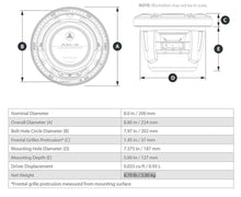 JL Audio M6 8in Subwoofer with White Classic Grille Infinite Baffle — 2