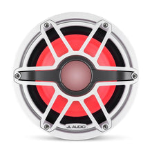 JL Audio M6 8in Subwoofer with White Sport Grille Infinite Baffle, RGB LED — 8