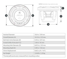JL Audio M6 10in Subwoofer with White Classic Grille Infinite Baffle — 2