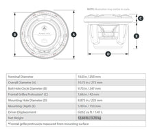 JL Audio M6 10in Subwoofer with White Sport Grille Infinite Baffle, RGB LED — 2