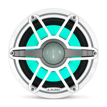 JL Audio M6 10in Subwoofer with White Sport Grille Infinite Baffle, RGB LED — 7