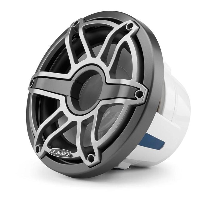 JL Audio M6 10in Subwoofer with Titanium Sport Grille Infinite Baffle — 1