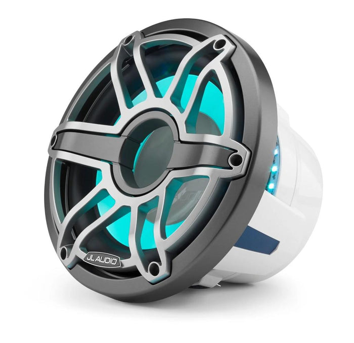 JL Audio M6 10in Subwoofer with Titanium Sport Grille Infinite Baffle, RGB LED — 1