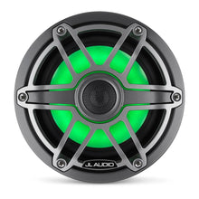 JL Audio M6 6.5in Coaxial Speakers Titanium Sport Grille with RGB LED — 6