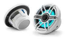 JL Audio M6 6.5in Coaxial Speakers White Sport Grille with RGB LED — 1