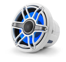 JL Audio M6 8.8in Coaxial Speakers White Sport Grille with RGB LED — 3