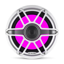 JL Audio M6 8.8in Coaxial Speakers White Sport Grille with RGB LED — 5