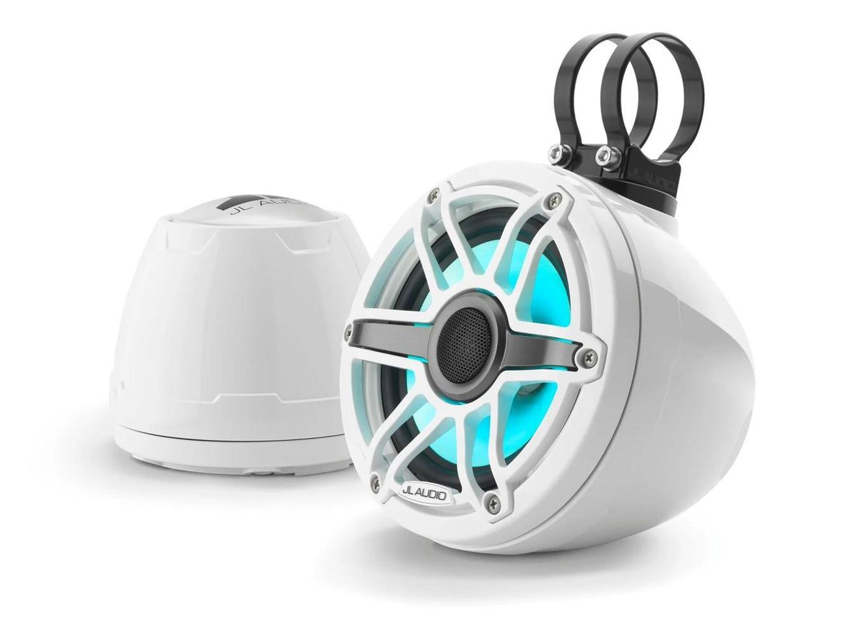 JL Audio M6 VeX 6.5in Enclosed System White Sport Grille with RGB LED — 1