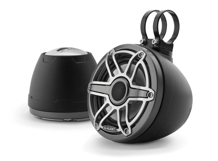 JL Audio M6 VeX 6.5in Enclosed System Titanium Sport Grille — 1