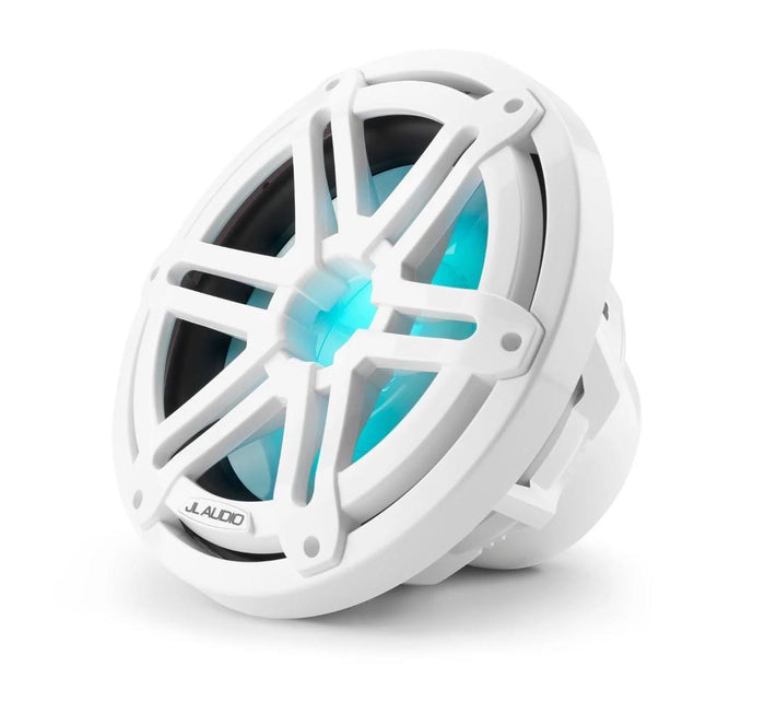 JL Audio M3 10in Marine Subwoofer White Sport Grille with RGB LED — 1