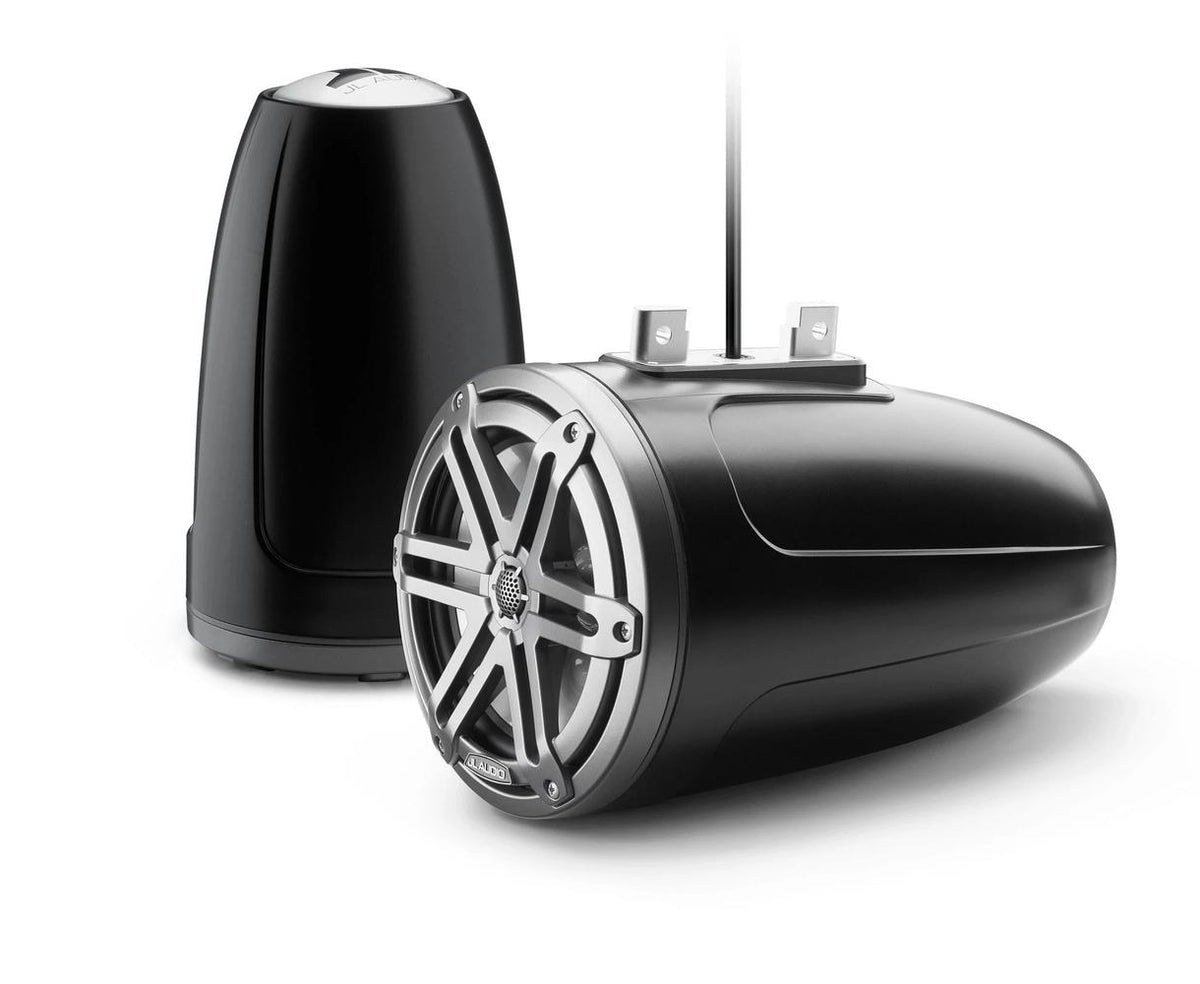 JL Audio M3 7.7in Enclosed Tower Speakers Gray Sport Grille — 1