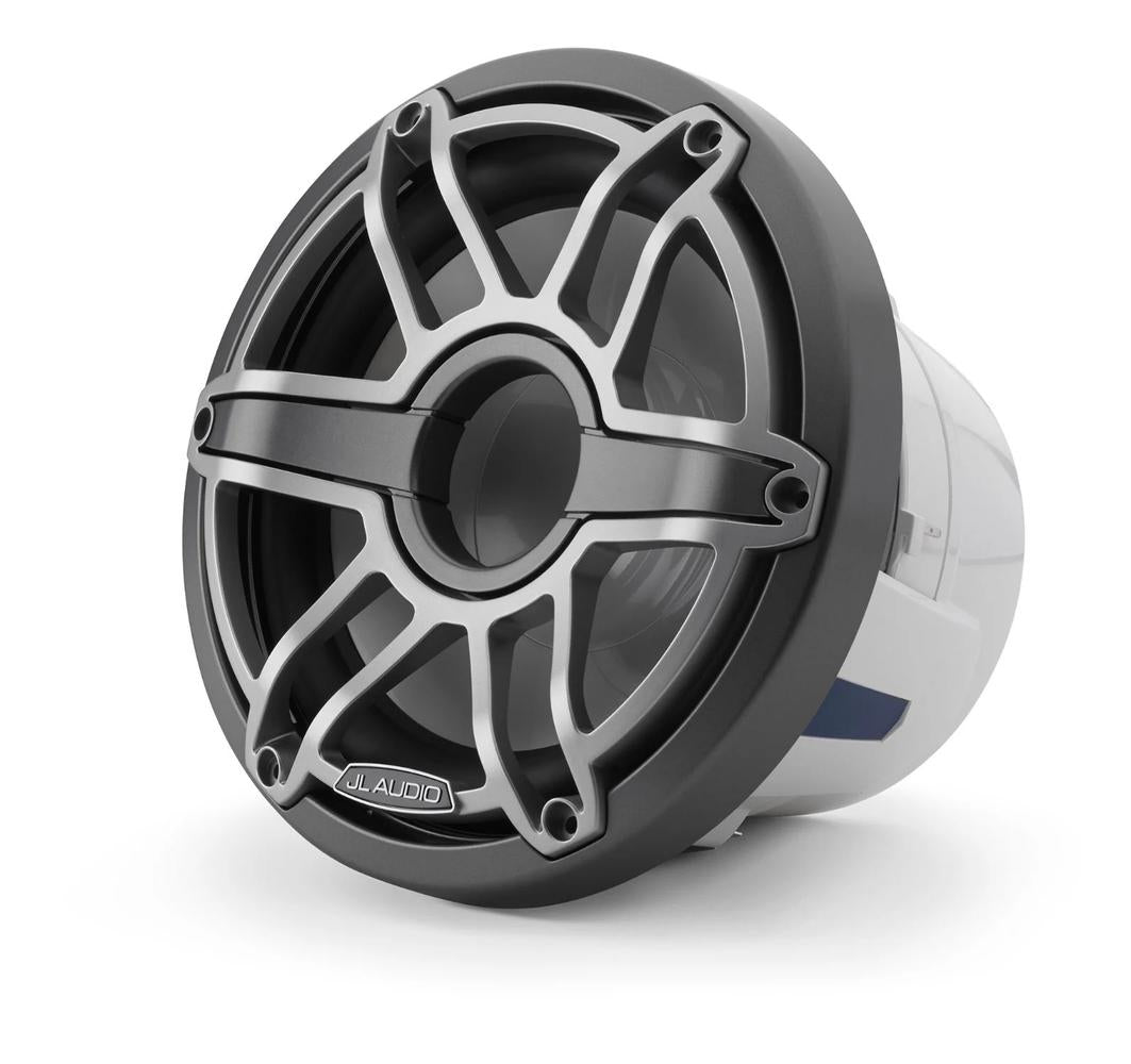 JL Audio M6 8in Subwoofer with Titanium Sport Grille Infinite Baffle — 1