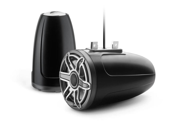 JL Audio M6 7.7in Enclosed Tower Speakers Titanium Sport Grille — 1