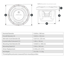 JL Audio M7 12in Subwoofer with Titanium Sport Grille RGB LED — 2