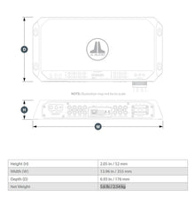 JL Audio MVi Marine Amplifier 6 Channel Full-Range 600 Watts 12v Integrated DSP — 2