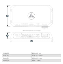 JL Audio MVi Marine Amplifier 8 Channel Full-Range 800 Watts 12v Integrated DSP — 2
