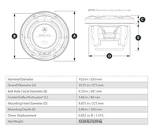 JL Audio M6 10in Subwoofer with White Sport Grille RGB LED — 2