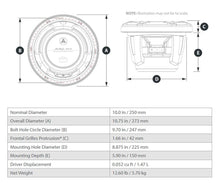 JL Audio M6 10in Subwoofer with Titanium Sport Grille RGB LED — 2