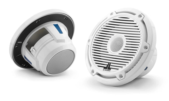 JL Audio M6 6.5in Coaxial Speakers White Classic Grille — 1
